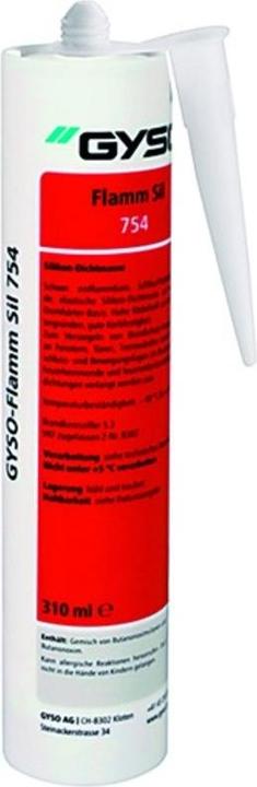 Produktbild Gyso Silikon-Dichtungsmasse Flamm-Sil 754 (Transparent, 310 ml)