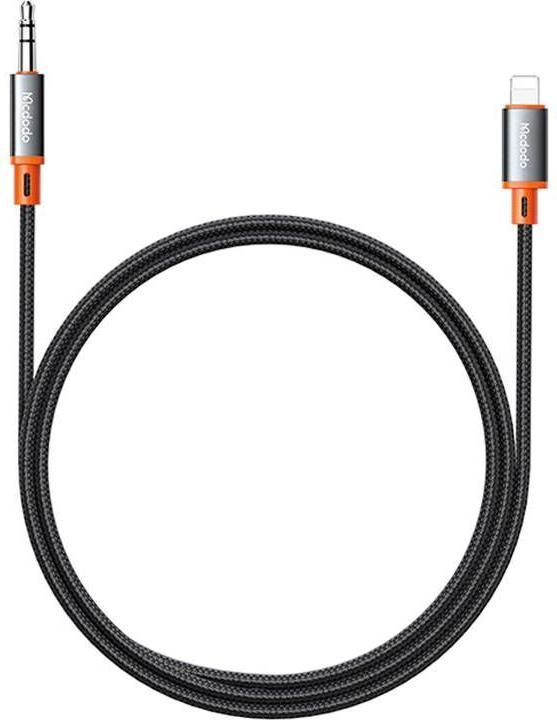 Productafbeelding Mcdodo CA-0780 Lightning naar 3,5mm AUX mini jack kabel, 1,2m (zwart) (1.20 m, Bliksem, 3,5 mm aansluiting (AUX))