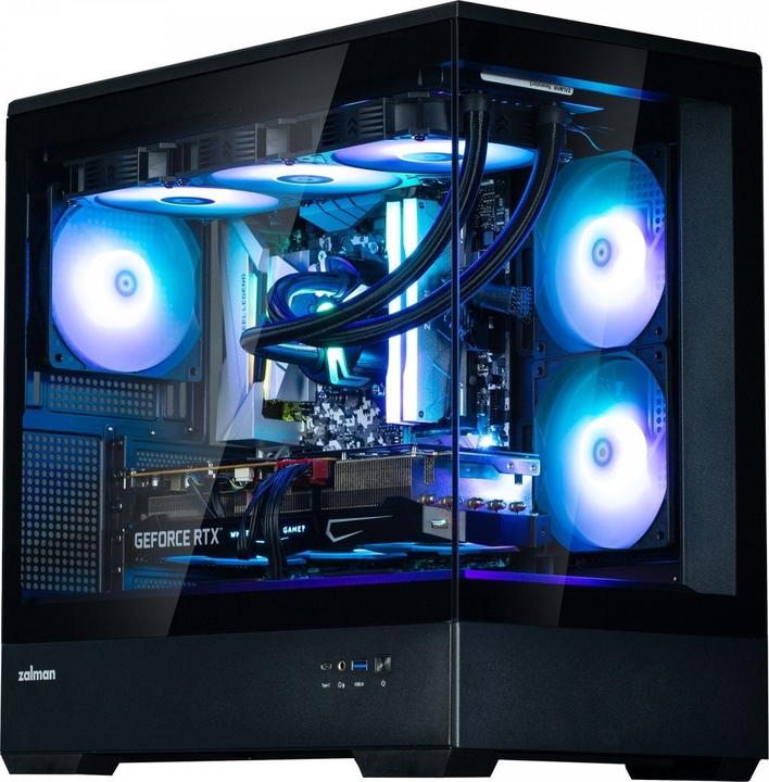 Produktbild Zalman GHE P30 V2 micro-ATX Geh??use Tempered Glass Panoramic View - Schwarz (mATX, Mini-ITX)
