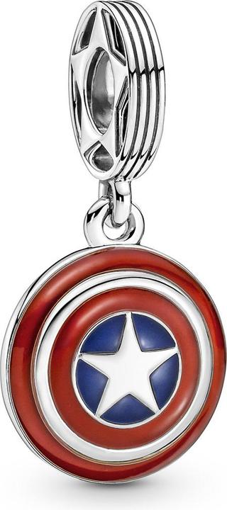 Marvel The Avengers Captain America Shield (Argento 925, Smalto)
