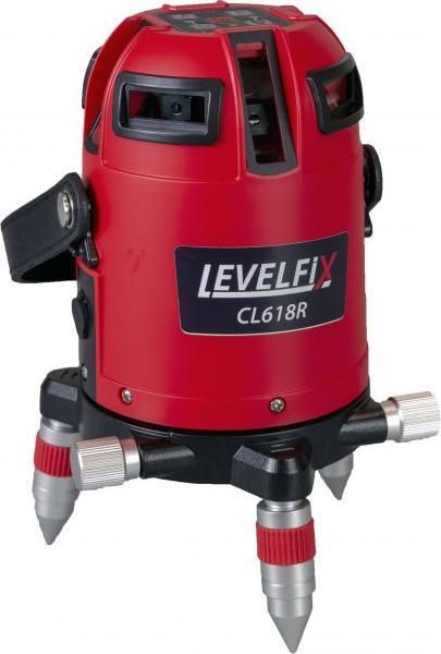 Levelfix 554131 CL618R Motorisierter Multiline Laser Rot + Empfänger + Stativ