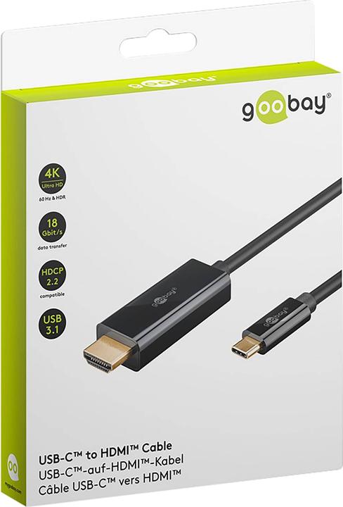 Produktbild Goobay HDMI – USB C (1 m, USB Typ C, HDMI)