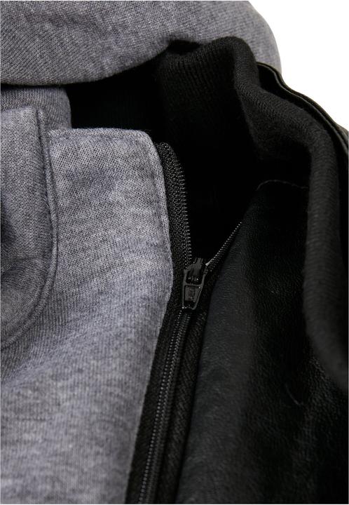 Immagine prodotto Urban Classics Giacca in pelle sintetica con cappuccio in pile (M)
