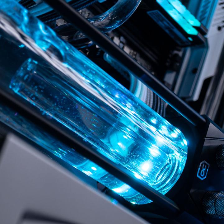 Actual product image Alphacool Aurora D5 Acetal/Glass Ice Bucket - 150mm incl. VPP Apex D5