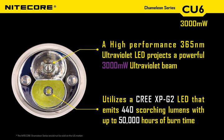 Produktbild Nitecore Chameleon CU6 mit UV-LED (14.30 cm, 440 lm)
