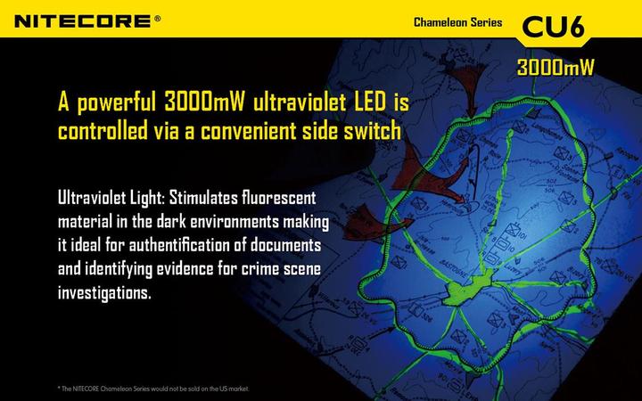 Produktbild Nitecore Chameleon CU6 mit UV-LED (14.30 cm, 440 lm)