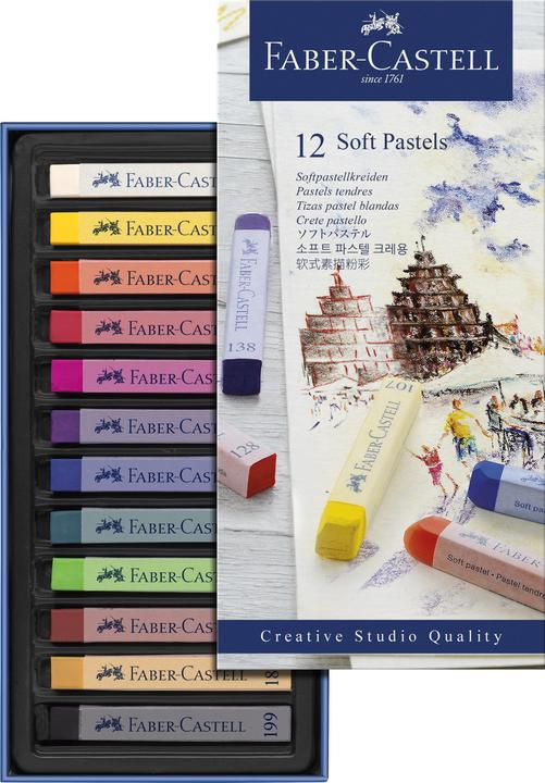 Actual product image Faber-Castell Soft pastels STUDIO (Multicoloured, 12 x)
