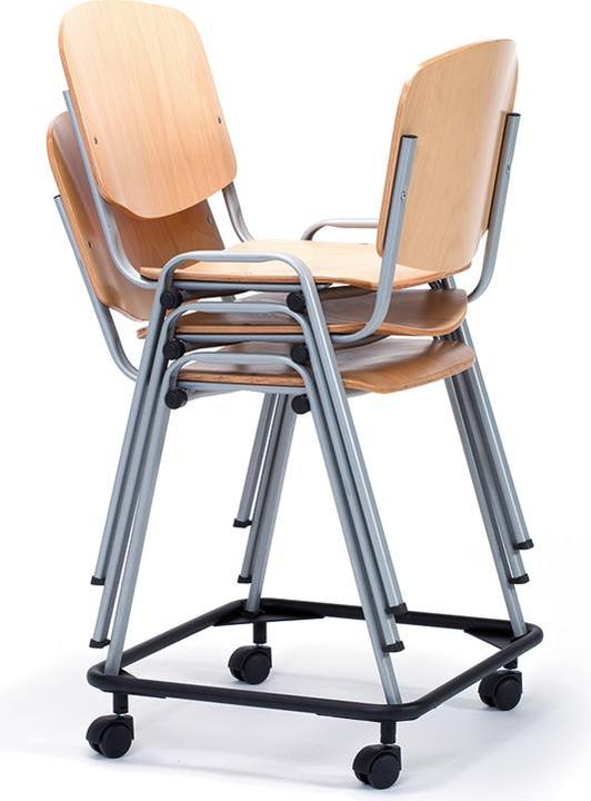 Actual product image Rocada 4 visitor chairs 974VE beech wood