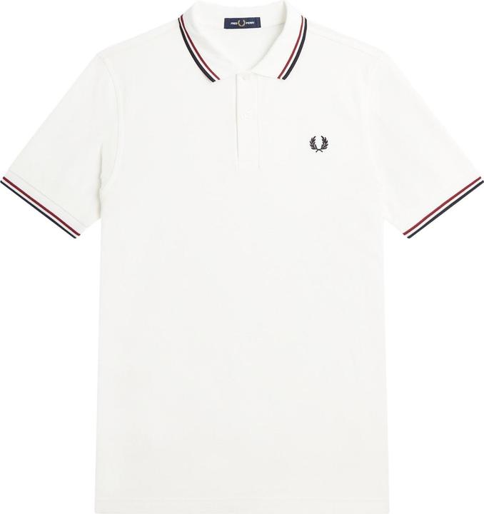 Fred Perry Twin Tipped Polo Shirt Short Sleeve Snow White
