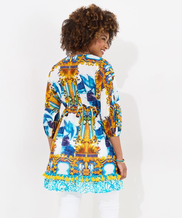 Actual product image Joe Browns Ship Print Pom-Pom Trim Tunic