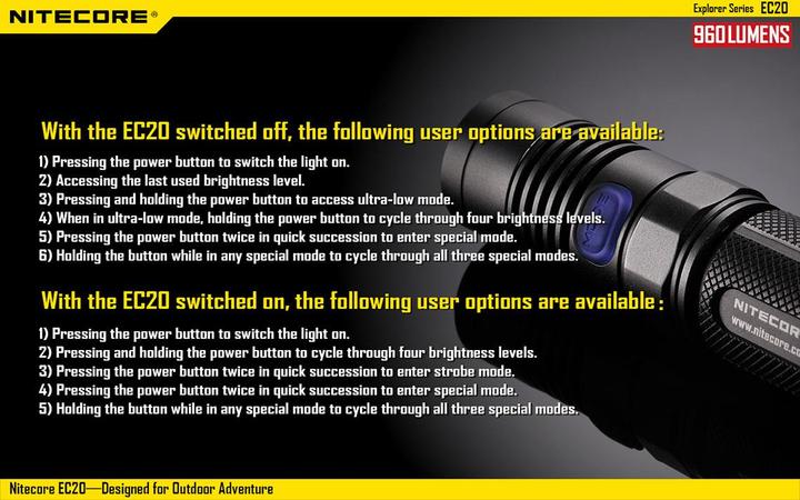 Immagine prodotto Nitecore Ec20 (12.80 cm, 960 lm)