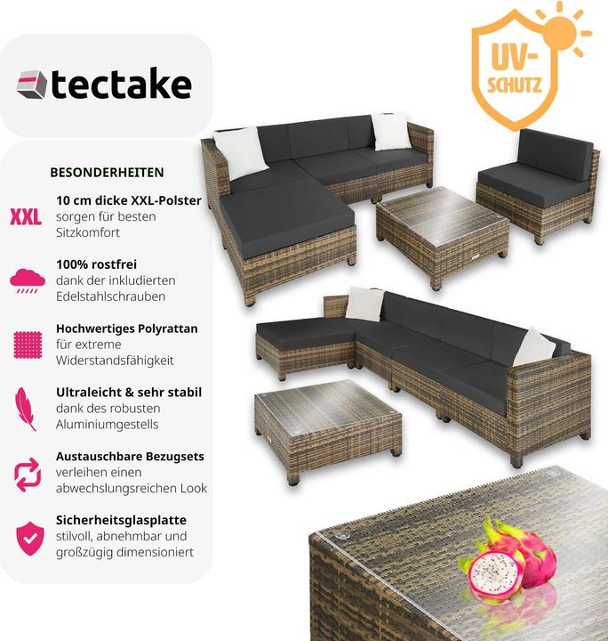 Produktbild tectake Rattan Lounge