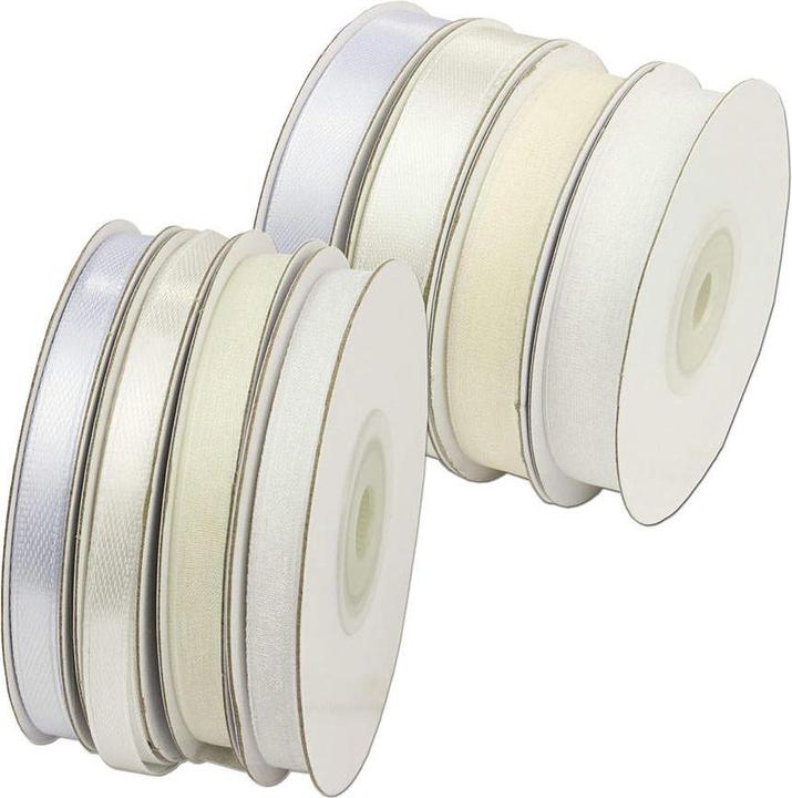 Produktbild trendmarkt24 Hochzeitsbänder Set Chiffon 8 Bänder Set Satinband Chiffonband Hochzeitbänder