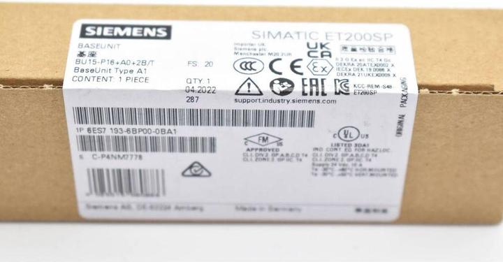 Nährwerte und Zutaten Siemens SPS-Erweiterungsmodul 6ES7193-6BP00-0BA1 6ES71936BP000BA1 (Erweiterung)