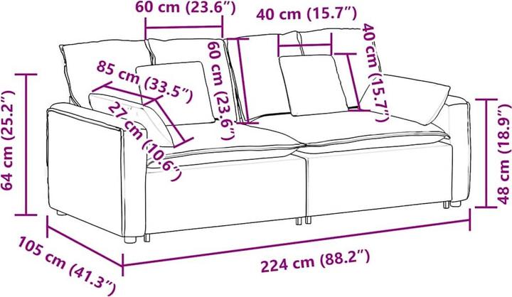 Produktbild VidaXL Rania (Modular Sofa)