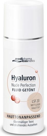 Actual product image Medipharma cosmetics Hyaluron Nude Perfection Fluid tinted medium skin type L20, 50 ml cream (50 ml, Tinted Day Cream, SPF 20)