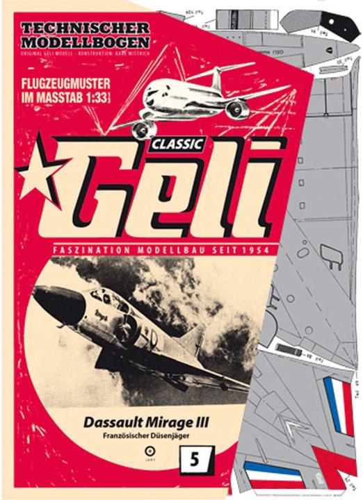 Geli dassault mirage iii kartonmodell