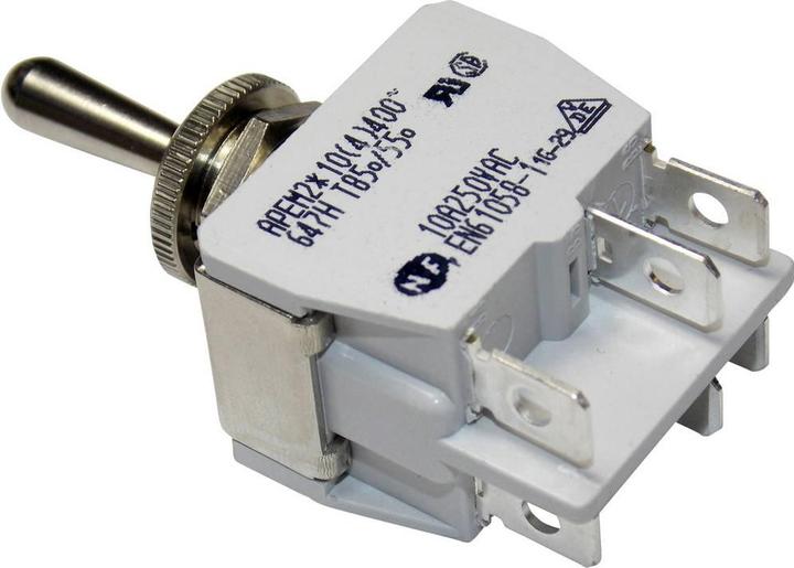 Produktbild APEM switch toggle DP ON/OFF/ON 10A FASTON