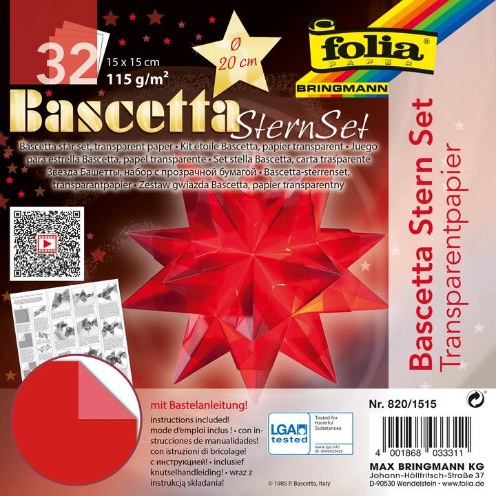 Actual product image Folia Folders Bascetta Star midi red (115 g/m², 1 x)