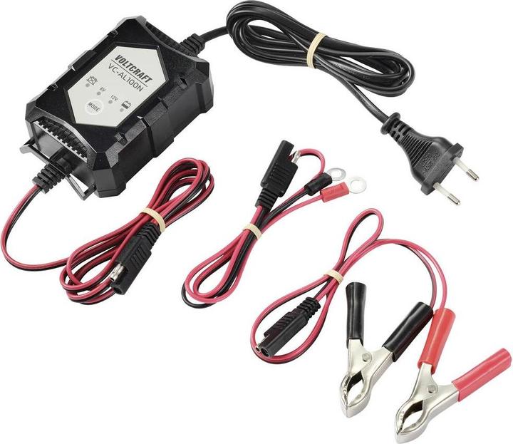 Image du produit Voltcraft VC-AL100N VC-13188600 Chargeur automatique 6 V, 12V 1A (12V, 6V, 1 A)