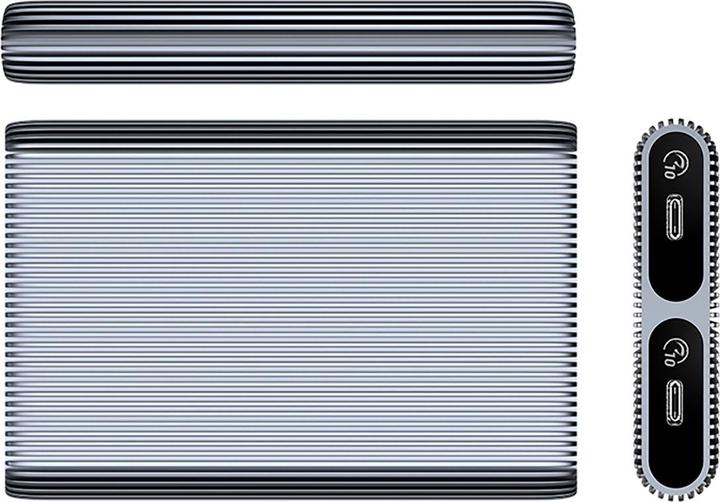 Actual product image Orico SSD Enclosure AM2C3-2N Dual Disk for SATA M.2 NVMe, Grey (M.2 2230)