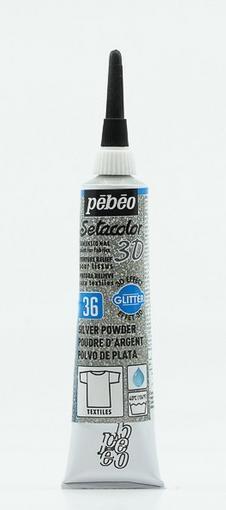 Produktbild Pebeo Setacolor 3D Glitter Effekt (Silberpulver, 20 ml)