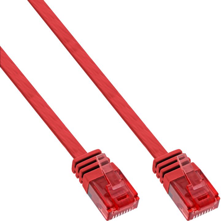 Image du produit InLine Câble patch plat de 0.5m, U/UTP, Cat.6 (U/UTP, CAT6, 0.50 m)
