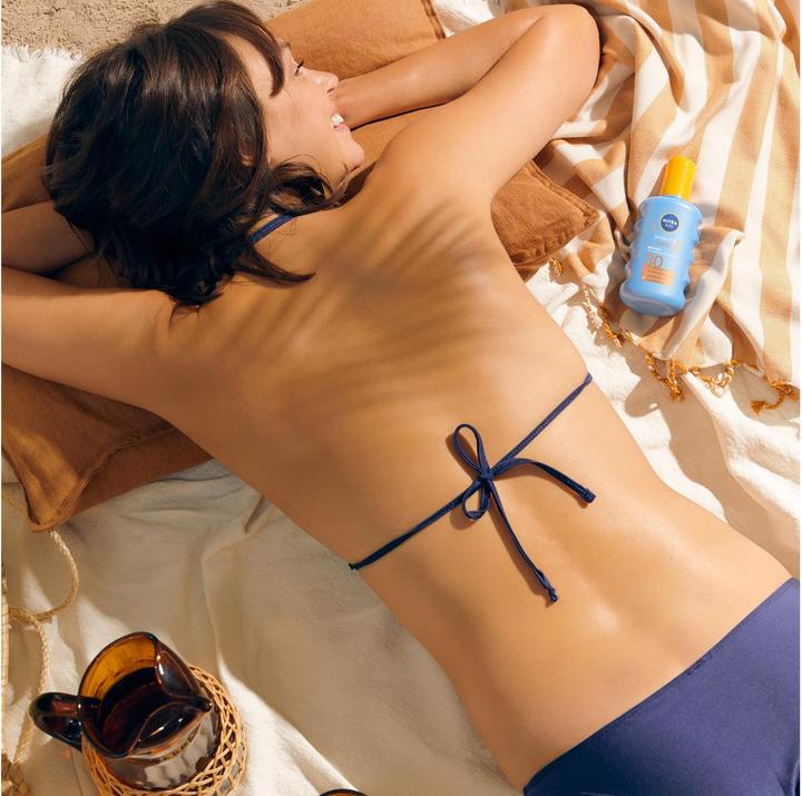 Actual product image NIVEA Sun Protection & Tan Sun Spray SPF30 200 ml (Sun spray, SPF 30, 200 ml, 227 g)