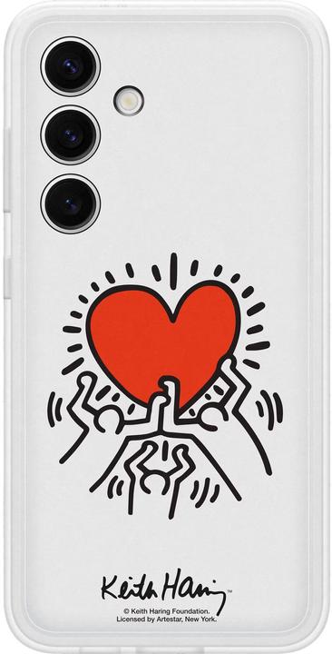 Produktbild Samsung Hülle Keith Haring Abbildung Herz und Rand Silikon weiss (Samsung Galaxy S24+)