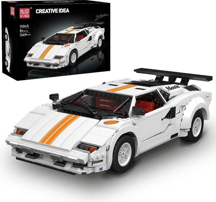 Actual product image Mould King 10045 - Voiture de sport italienne blanche (1349 pièces)