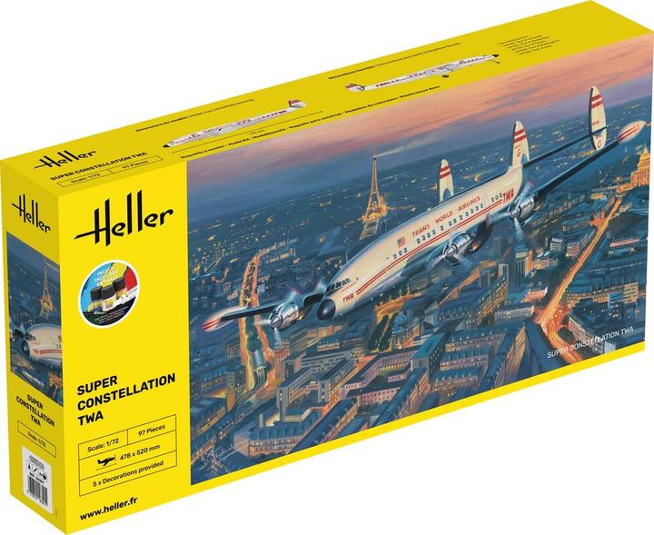 Actual product image Heller STARTER KIT Super Constellation TWA
