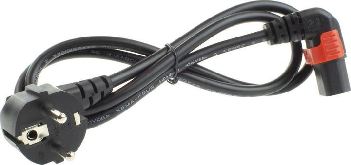 Immagine prodotto Iec Lock Cavo di alimentazione 230V CEE 7/7 maschio (angolato) a C13 (angolato verso il basso) bloccabile (1 m)
