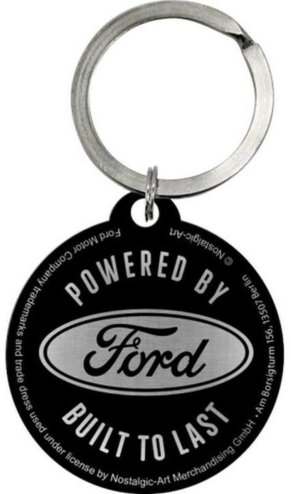 Actual product image Nostalgic-Art Merchandising Nostalgic Art key ring Ford Ø 4 cm, blue/white, motif: logo