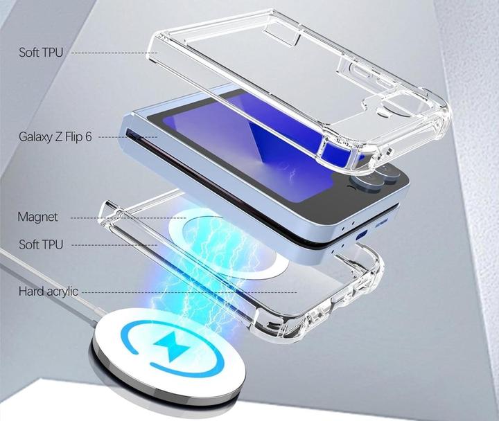 Productafbeelding Screenguard Magnetische Samsung Galaxy Z Flip6 Clear MagSafe hoesje (Samsung Galaxy Z Flip6)