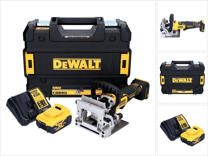 DeWalt DCW 682 P1T Akku Flachdübelfräse 18 V 102 x 20 mm Brushless + 1x Akku 5,0 Ah + Ladegerät +