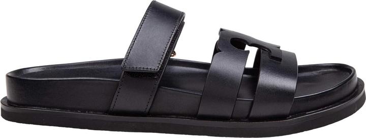 Actual product image Tory Burch slide ines sport double t in leather color black (37)