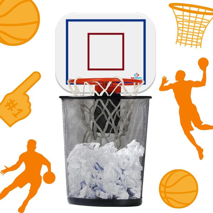 Immagine prodotto Mad Monkey Canestro da basket collegabile al bidone della spazzatura