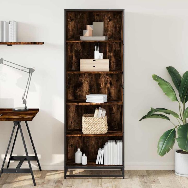 Produktbild VidaXL Bücherregal Regal Standregal Büroregal Aufbewahrungsregal Räuchereiche