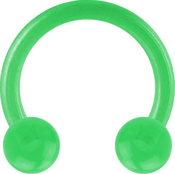 Immagine prodotto Star Piercing Micro Circular Barbell verde trasparente con due palline (Acrilico, senza ottone)