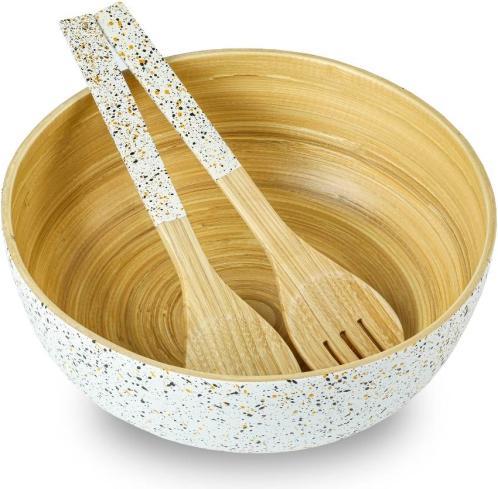 Image du produit Jungle Culture très grand saladier en bambou blanc (28 cm de diamètre) (28 cm, 1 x)