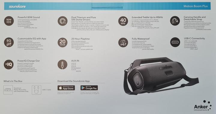 Productafbeelding soundcore Motion Boom Plus (20 h, Oplaadbare batterij)