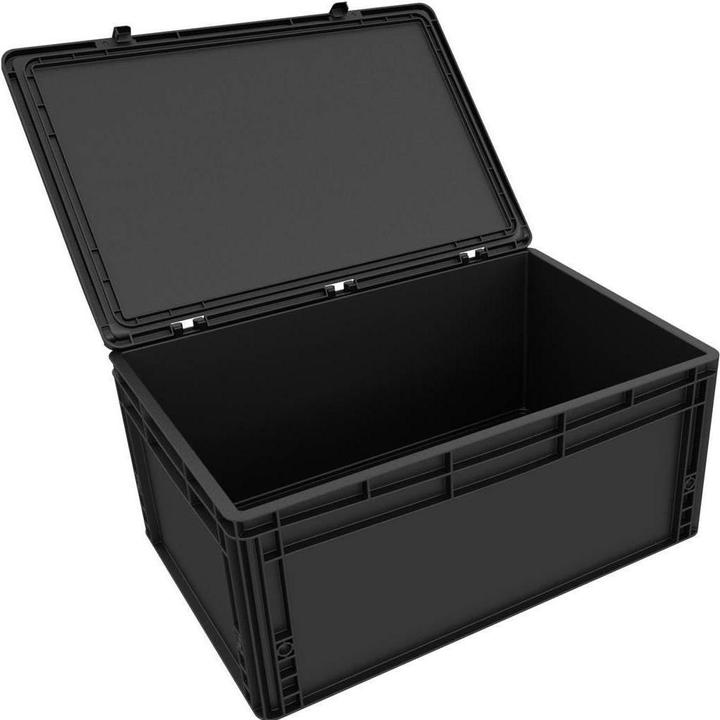 Produktbild Feldherr ESD ED 64/27 HG - DSEB265ESD Eurobehälter / Euro Box mit Scharnierdeckel (Kunststoff)