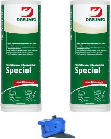 Dreumex 10430001030 Handreiniger One2Clean Special 2 x Kartusche 3 Liter + Spender Anleitung (3000 ml)