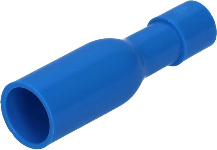 Produktbild Kalitec 10 Stück RHVB5 Rundsteckhülsen blau 1,5mm - 2,5mm² I isoliert I 5mm Durchmesser I 23mm lang