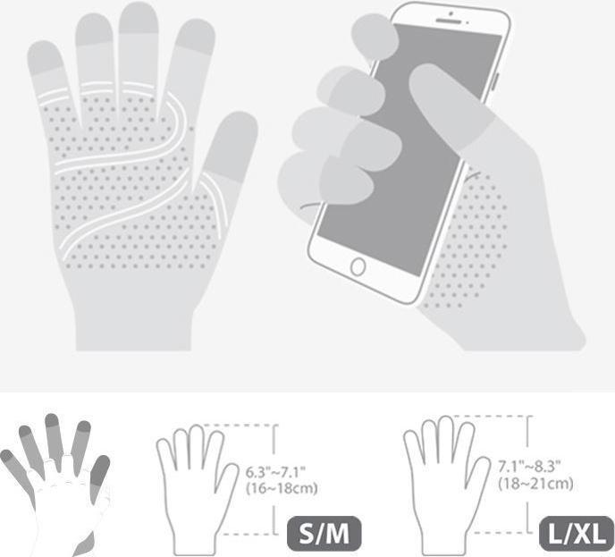 Image du produit Moshi Gants à écran tactile Digits - Gris clair (S) (S, M)