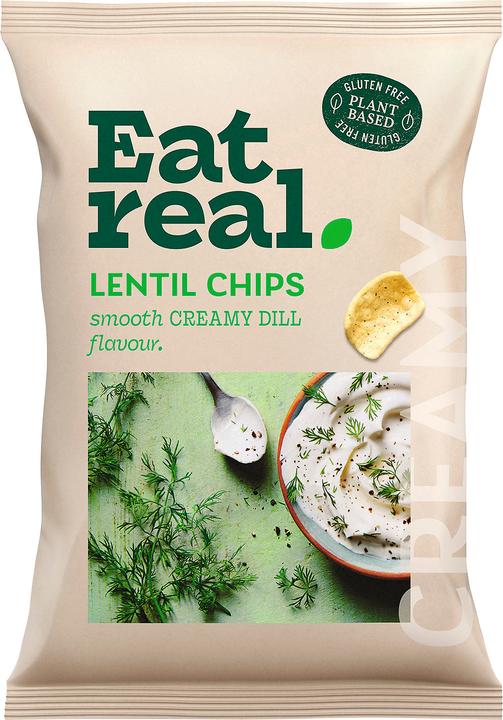 Actual product image Eat Real ER Lentil Chips Creamy Dill 95g (95 g)