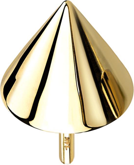 Star Piercing Threadless Cone 14k gold (ohne Messing, 14k Gold)