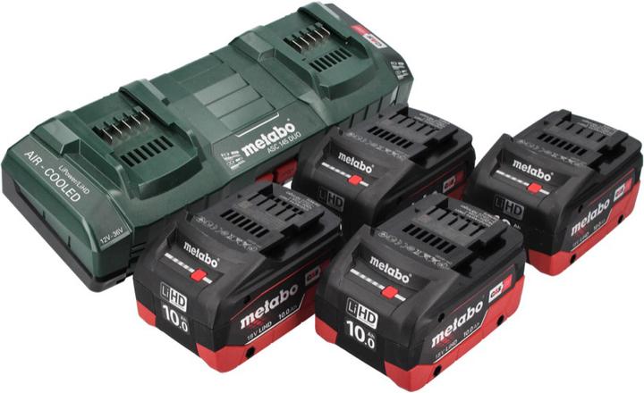 Produktbild Metabo 18 V Basis Set 4x Akku 10,0 Ah LIHD + ASC 145 DUO Doppelladegerät CAS System (18 V)