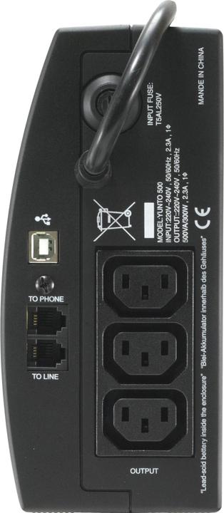 Image du produit Online USV Yunto 500, 500VA/300W (500 VA, 300 W, Line-interactive Onduleur)