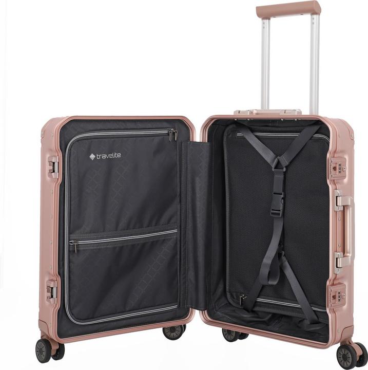 Actual product image Travelite NEXT trolley with front pocket () Rosé (41 l, Hand luggage (up to 50 litres))